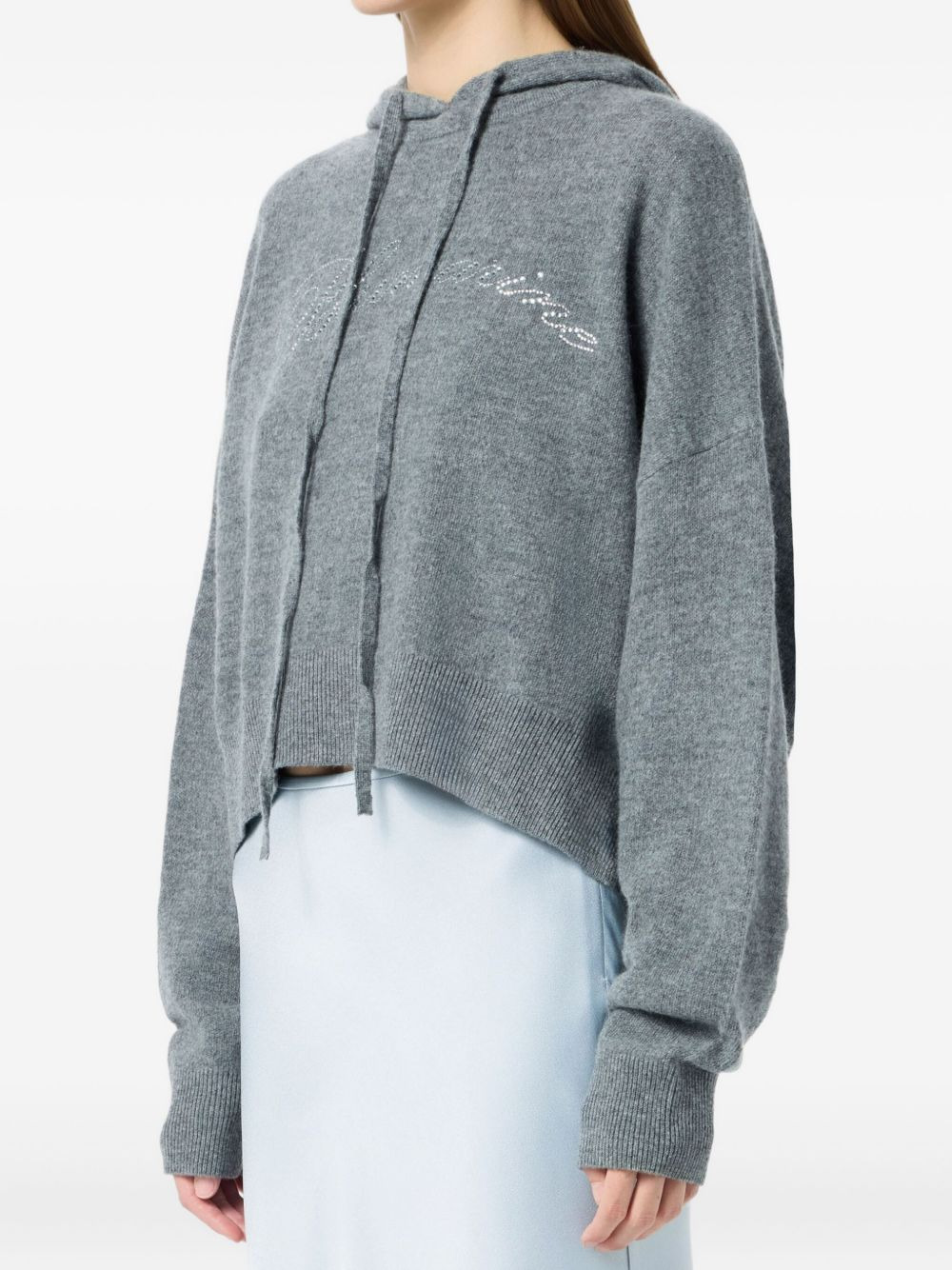 crystal-embellished hoodie - 5