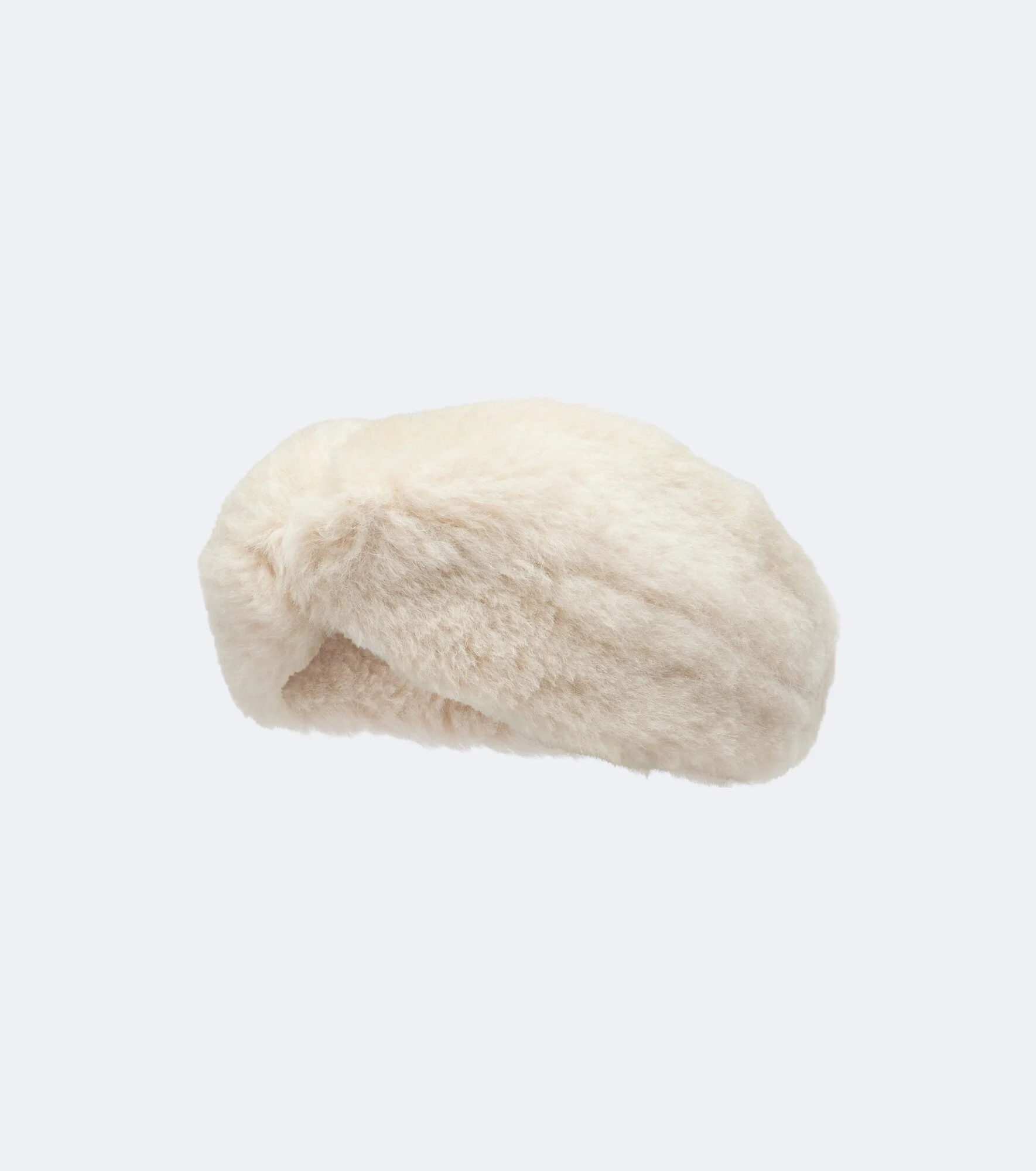 Alpaca, wool, and silk teddy headband - 1