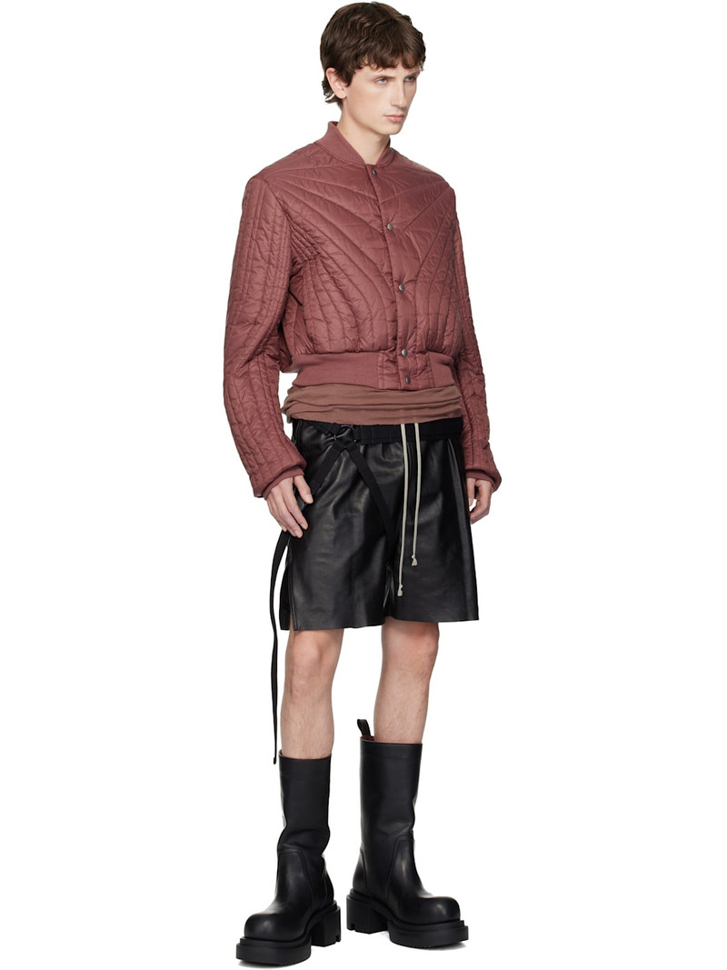 Rick Owens Pink Concordians Quilted Flight Down Jacket outlook