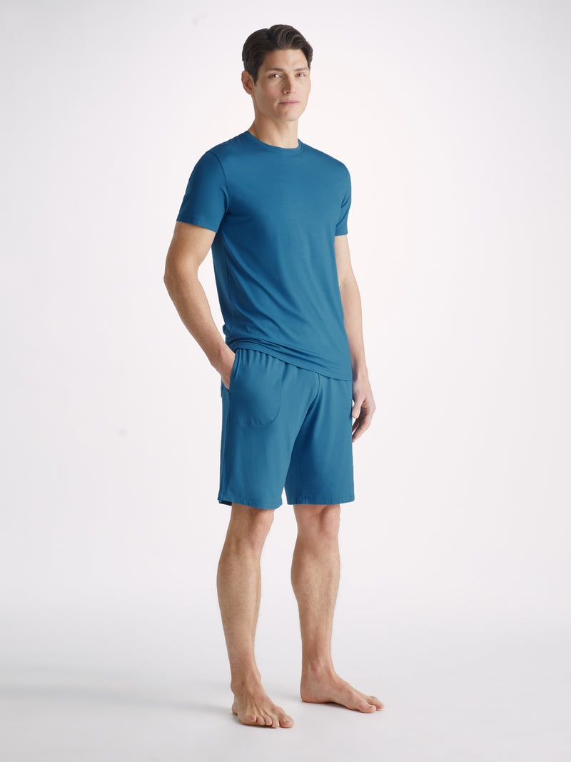 Men's Lounge Shorts Basel Micro Modal Stretch Ocean - 3