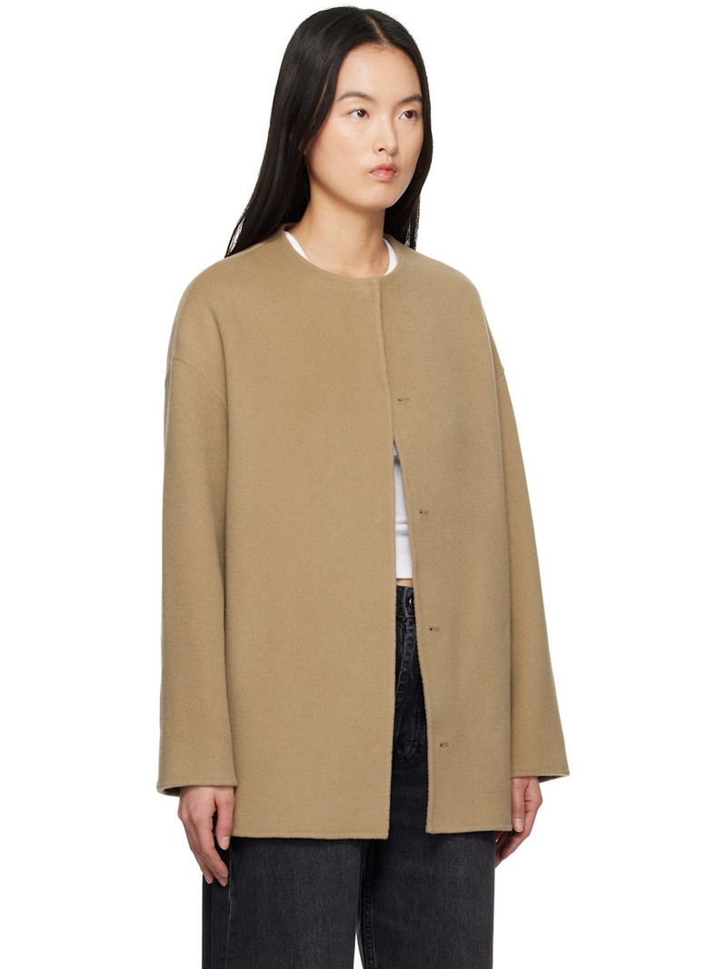 Gio 짧은 모직 코트 민크 Taupe 2