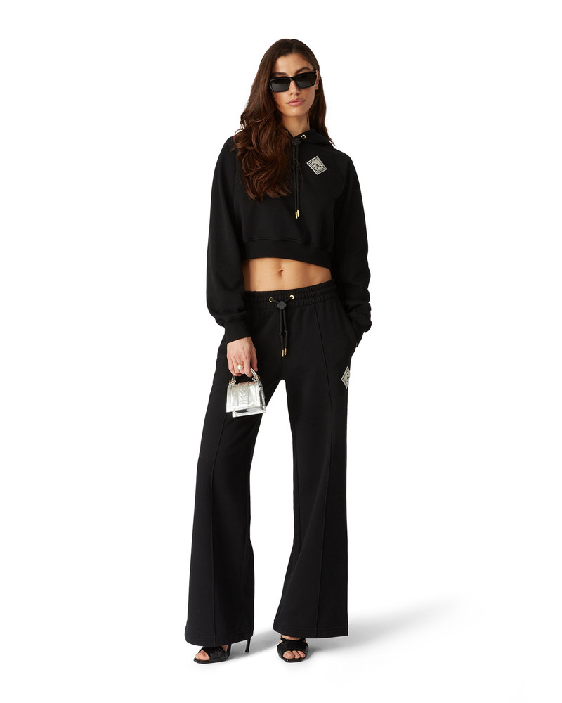 CASABLANCA Pearl Diamond Cropped Hooded Sweatshirt | Casablanca Paris outlook