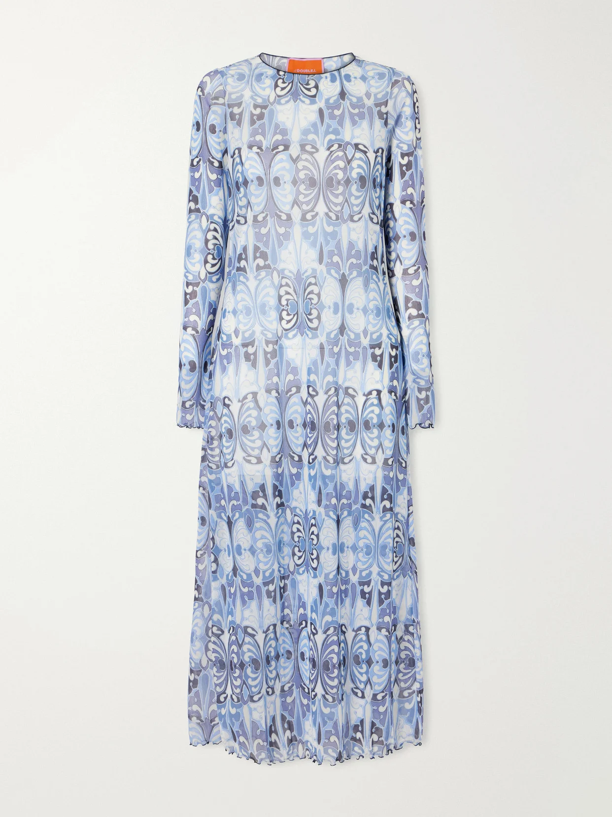 Slinky Swing Printed Chiffon Midi Dress - 1