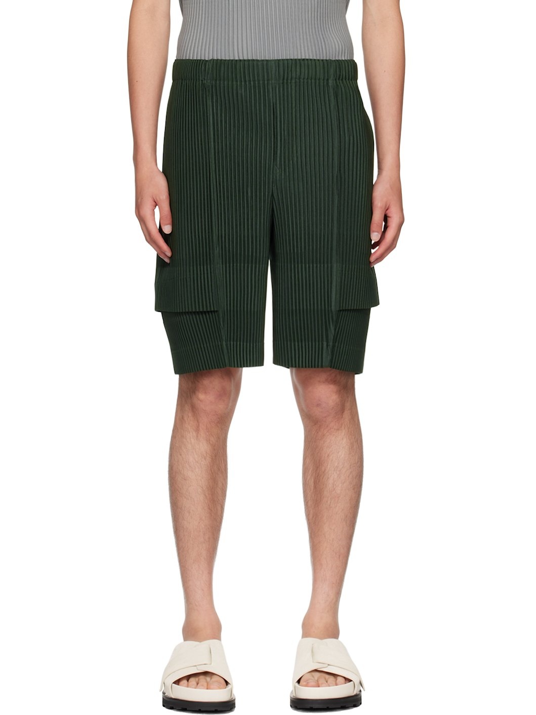 Green Cargo Shorts - 1