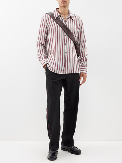 WALES BONNER Langston striped-twill shirt outlook