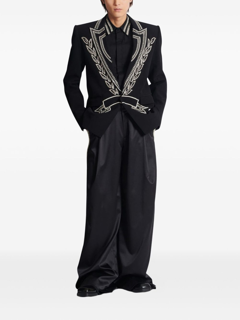 Balmain crystal-embellished collar shirt outlook