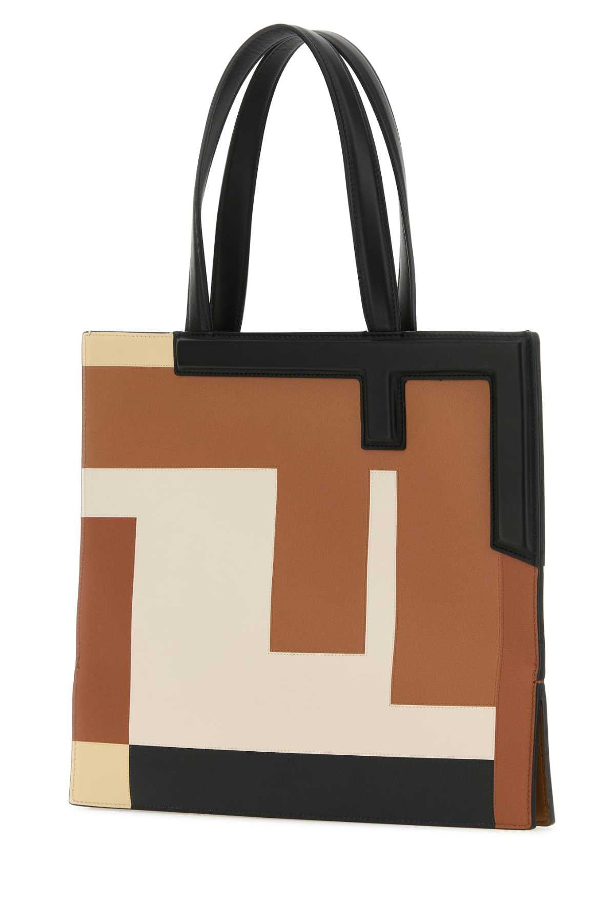Fendi Women Multicolor Leather Medium Flip Shopping Bag - 2