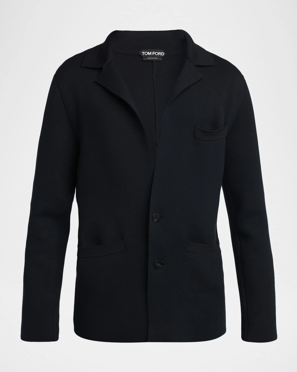 Men's Double-Face Wool Sweater Jacket - 1