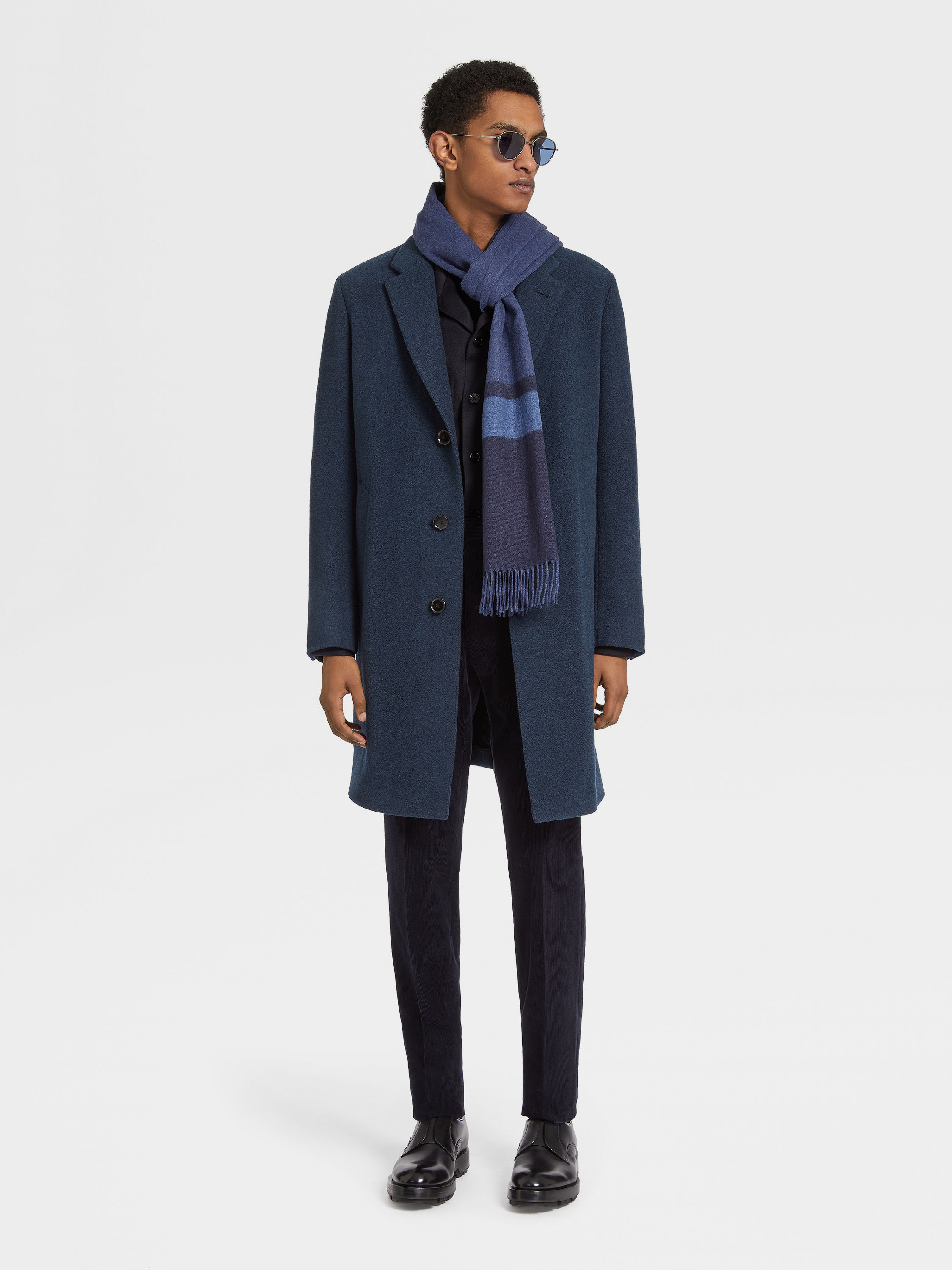 NAVY BLUE OASI CASHMERE CREWNECK - 5