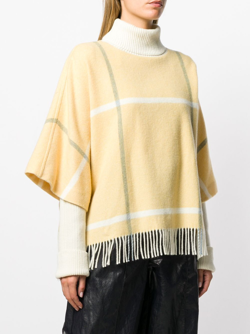 check fringed jumper 3