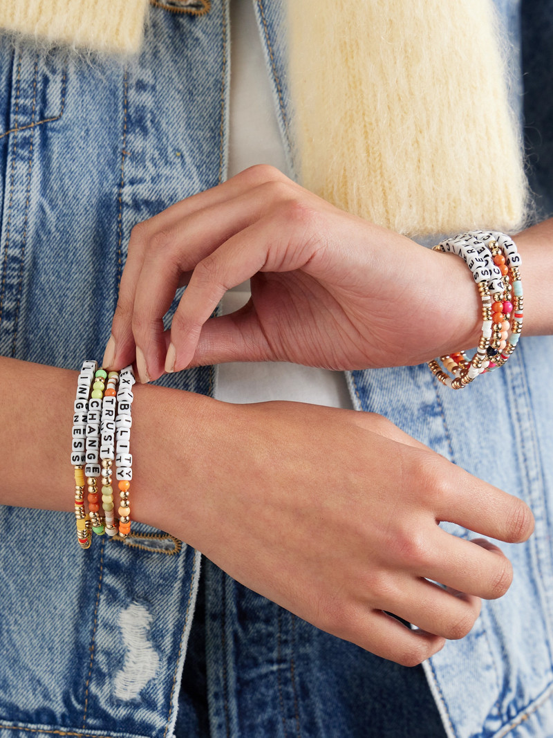 ROXANNE ASSOULIN The Grab Bag Set Of Eight Gold-tone Enamel Bracelets outlook