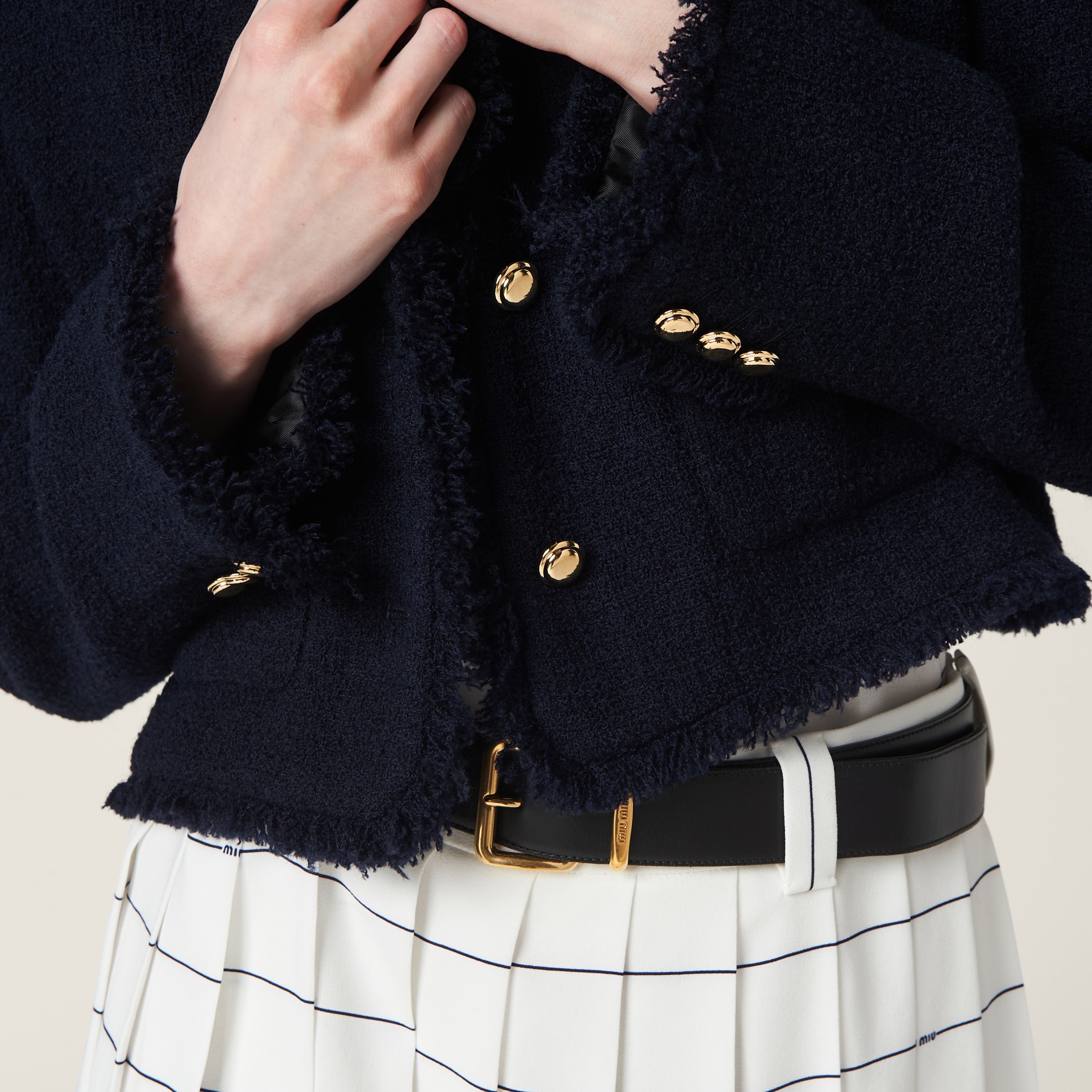 Single-breasted tweed jacket - 6