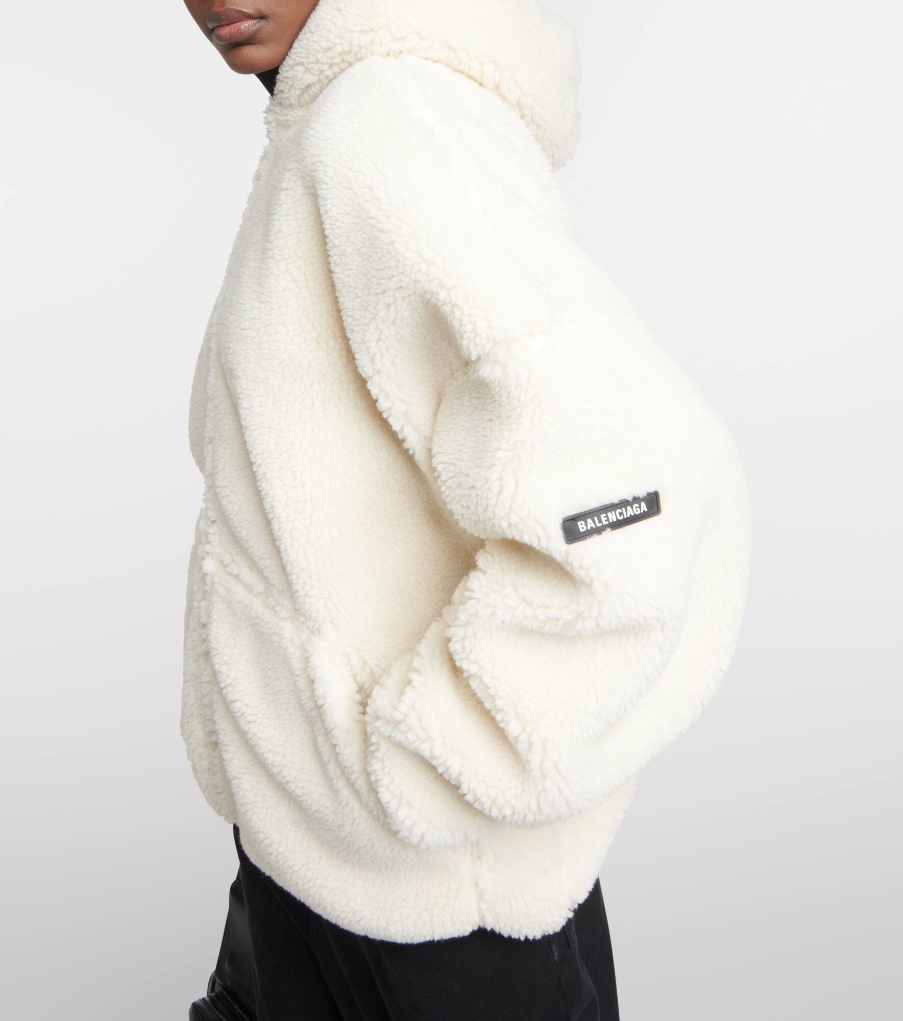 Outerwear faux-shearling hoodie - 5