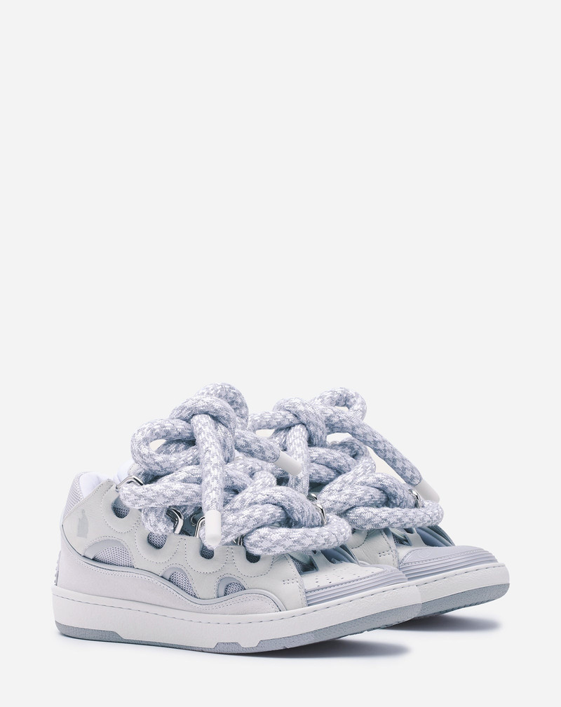 Lanvin CURB SNEAKERS IN LEATHER WITH SNAKE LACES outlook