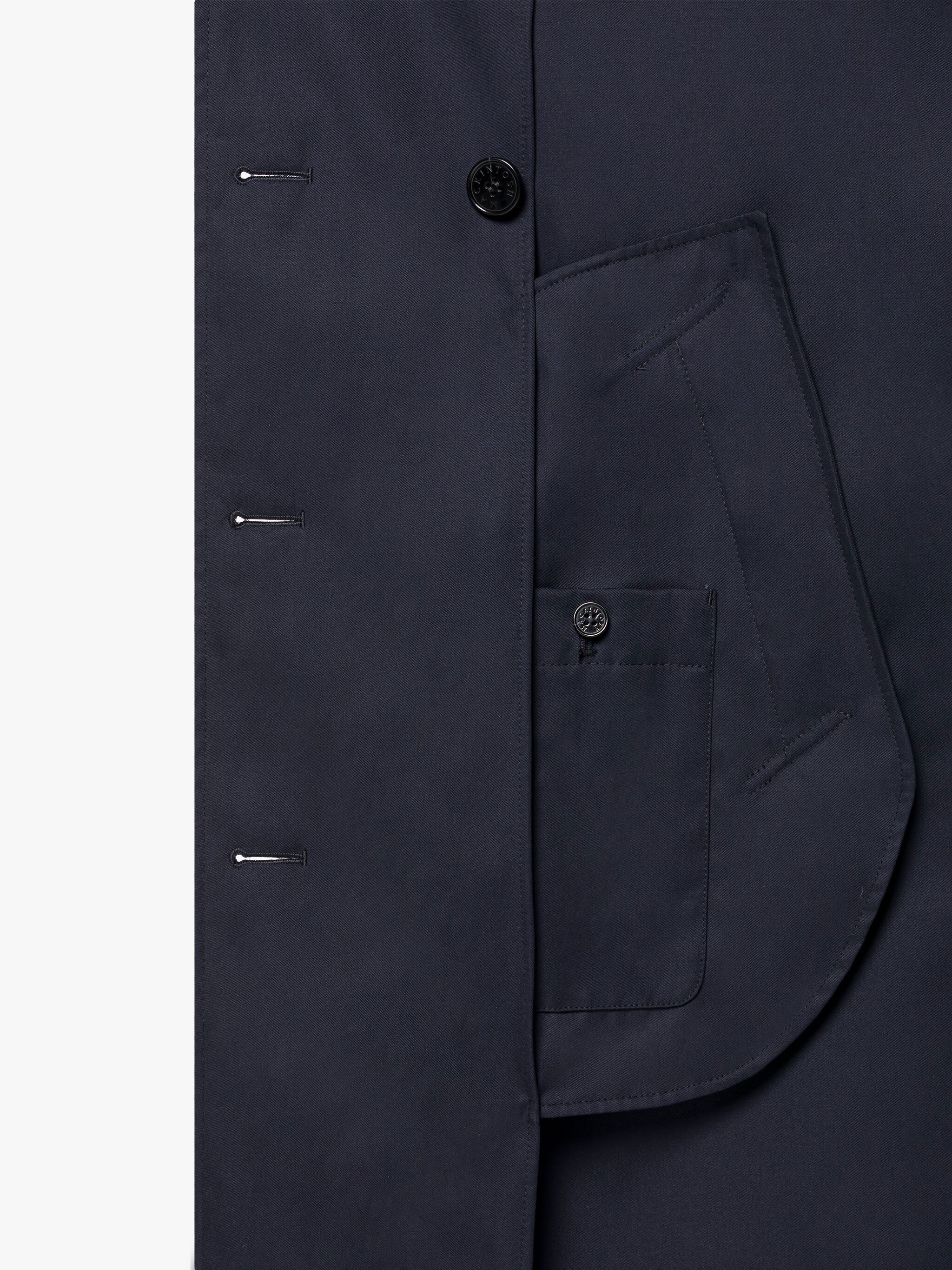 MUIRKIRK NAVY COTTON TRENCH COAT | LM-1011 - 6