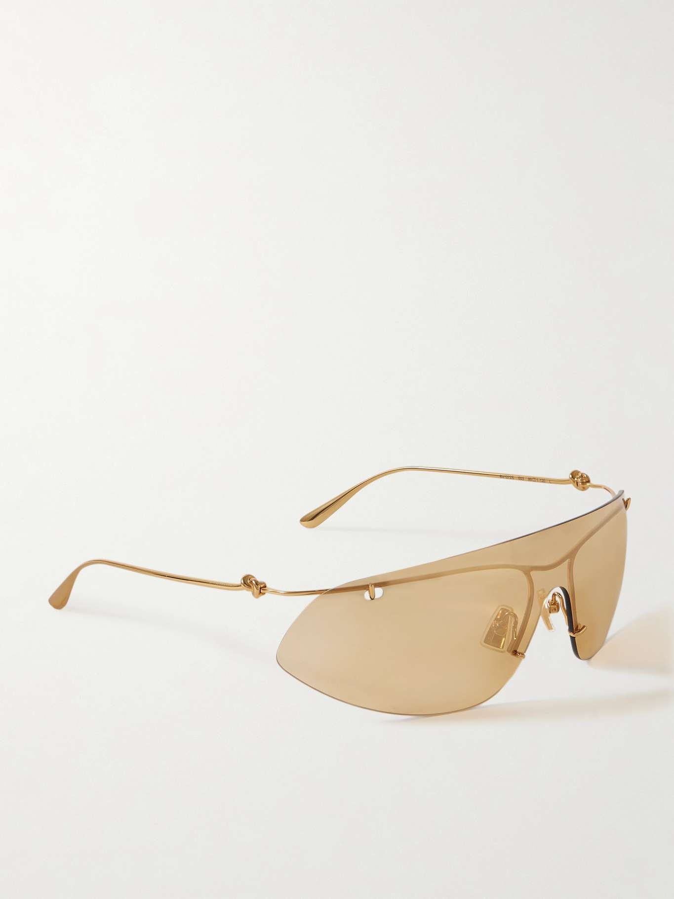 Knot rimless D-frame gold-tone sunglasses - 3