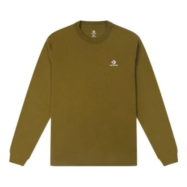 Converse Go-To Embroidered Star Chevron Standard-Fit T-Shirt 'Olive' 10023872-A10 - 1