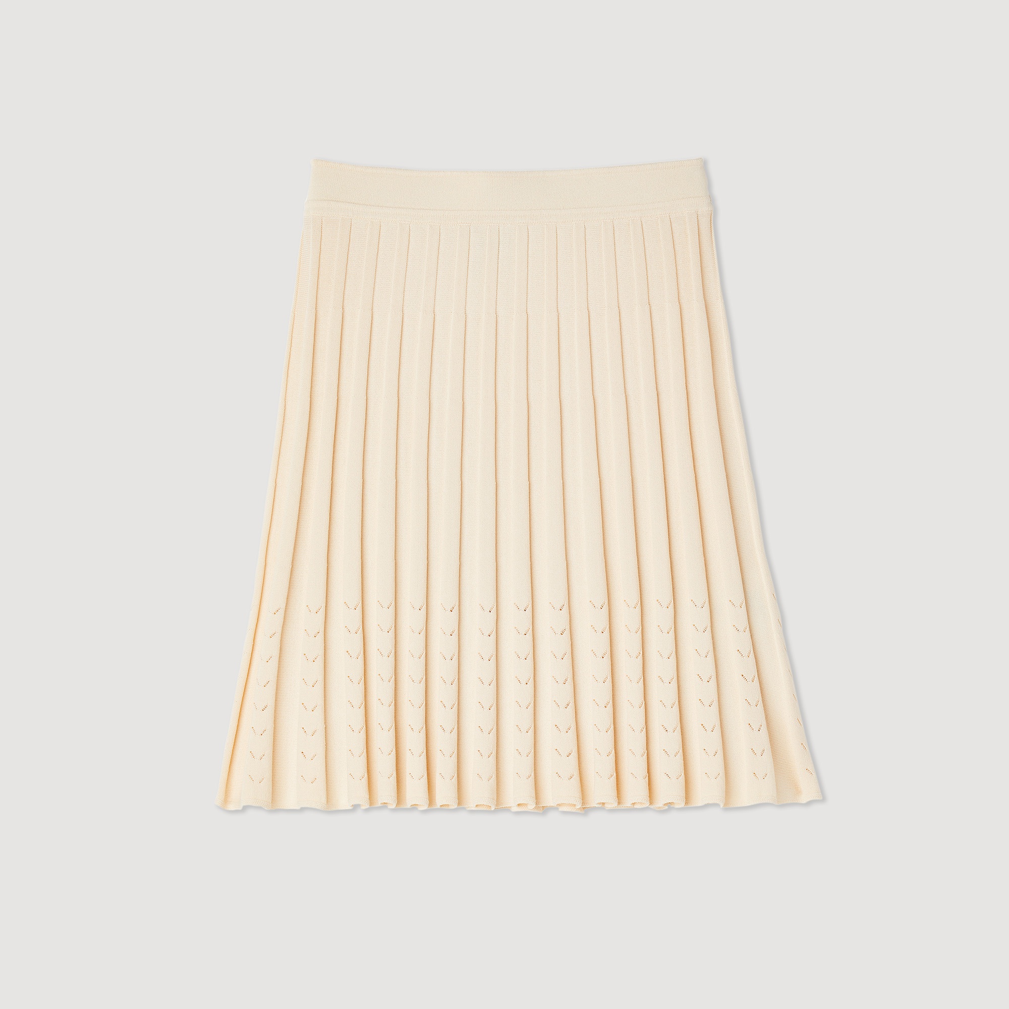 Short pleated knit skirt - 1