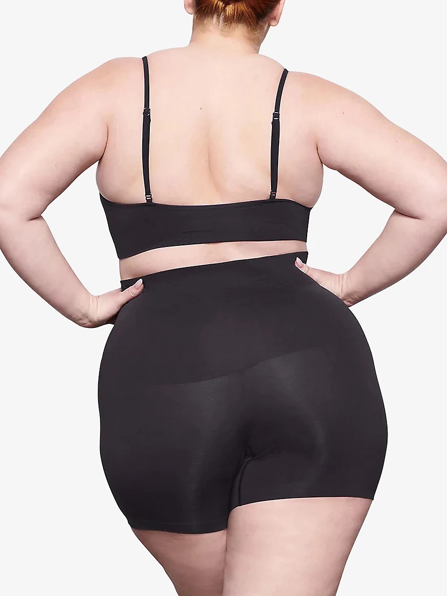 Smoothing mid-rise stretch-woven shorts - 4