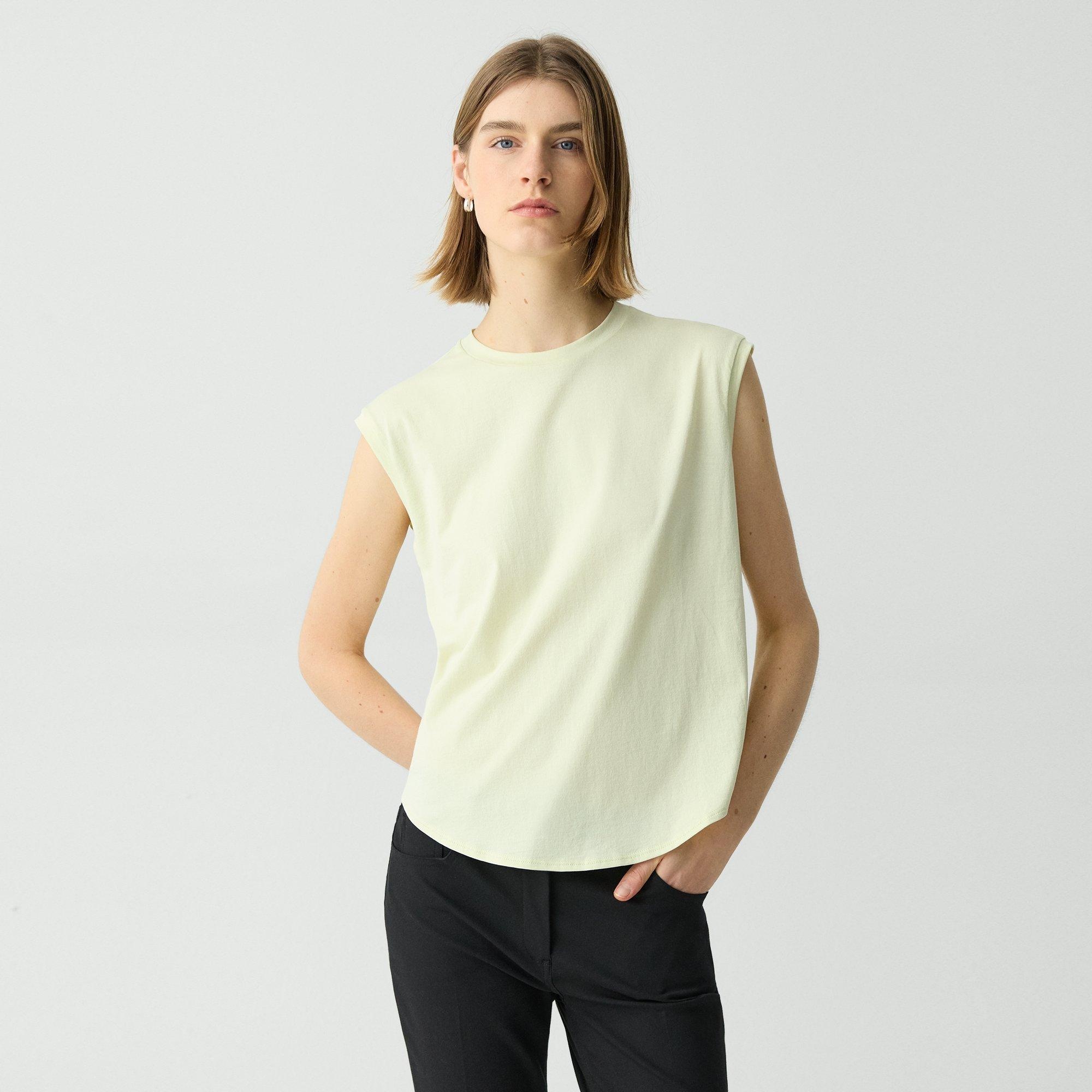 Shirttail Tank Top in Cotton - 2