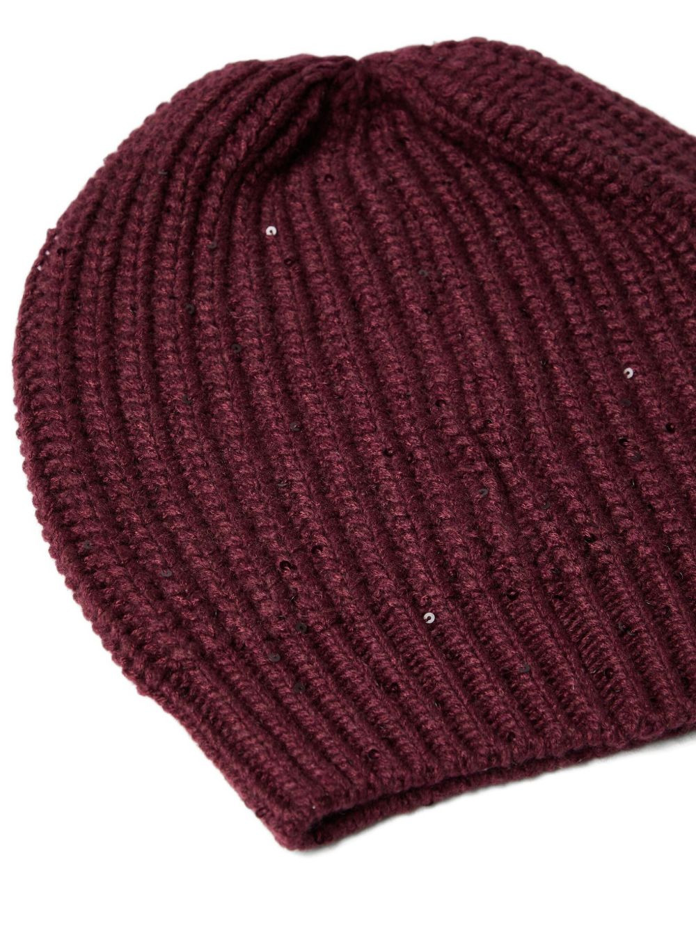 ribbed sequin beanie - 2