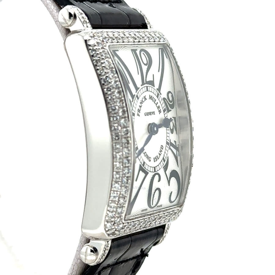 Pre-owned Franck Muller Long Island Quartz Diamond Silver Dial Ladies Watch 902 QZ D - 3