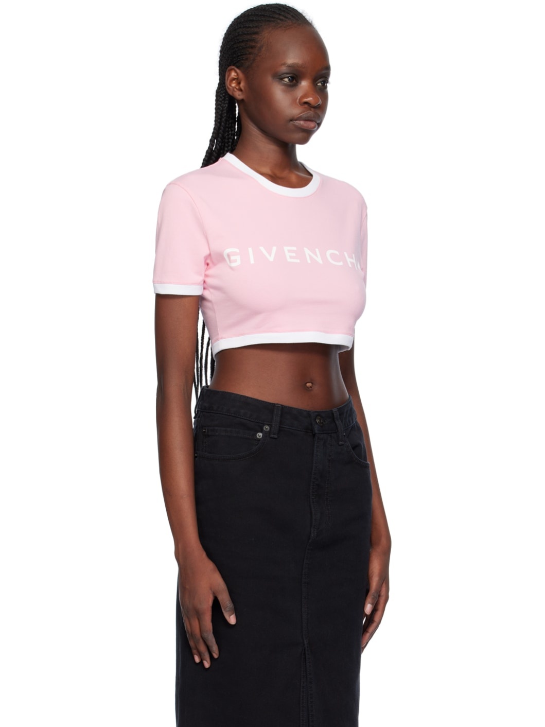 Pink Cropped T-Shirt