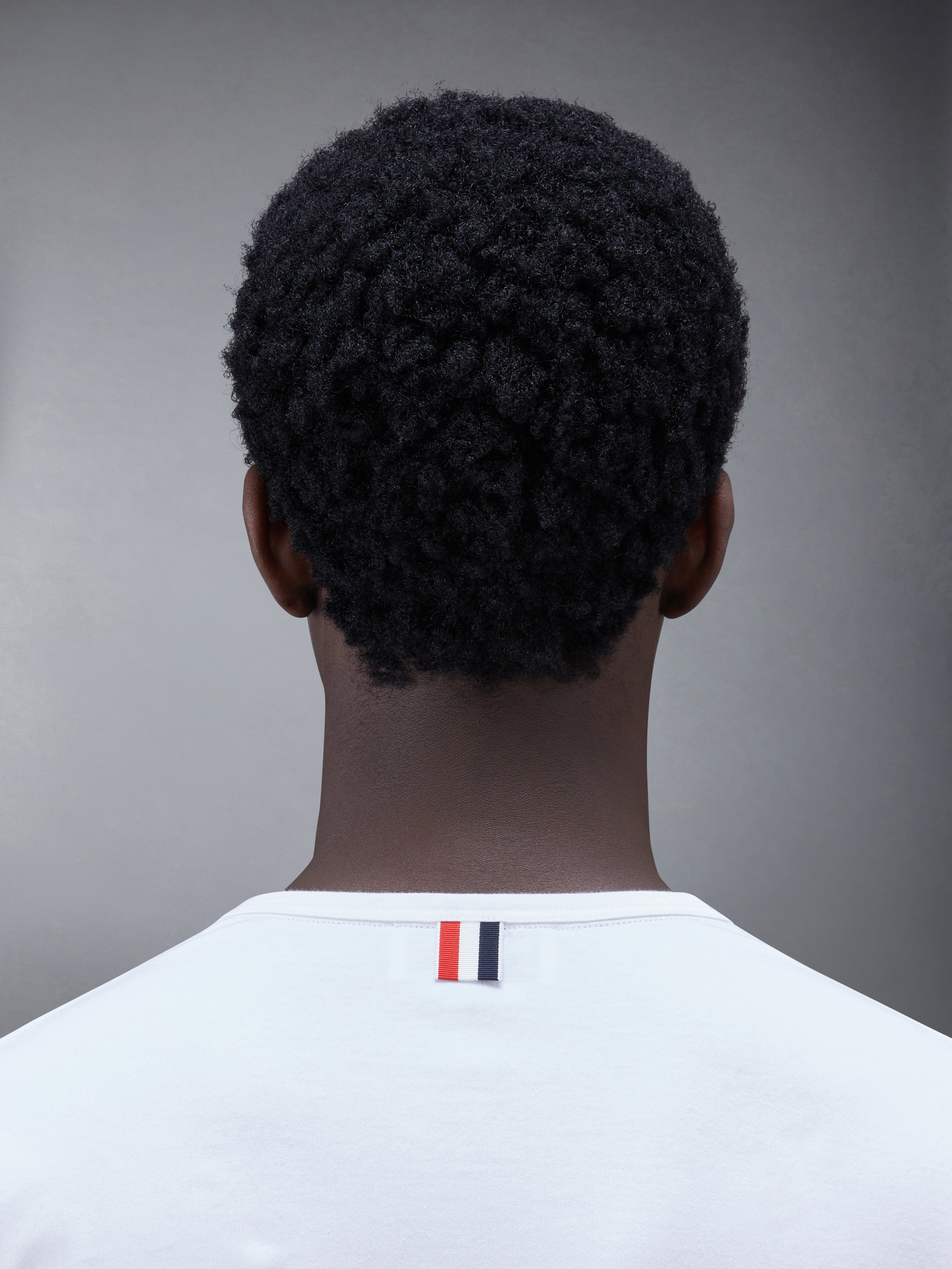 Whitemedium Weight Jersey Tipped Pocket Crew Neck Tee - 4
