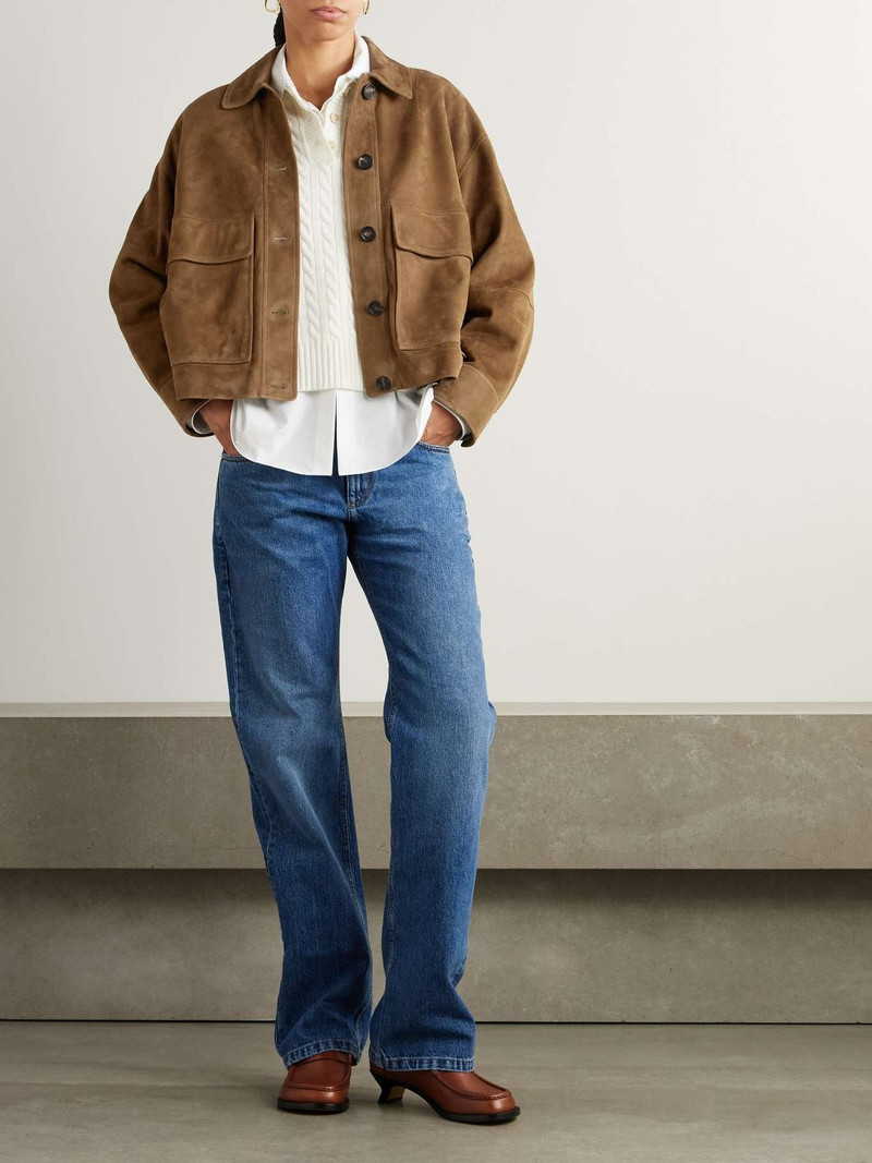 Brunello Cucinelli Suede jacket Brown outlook