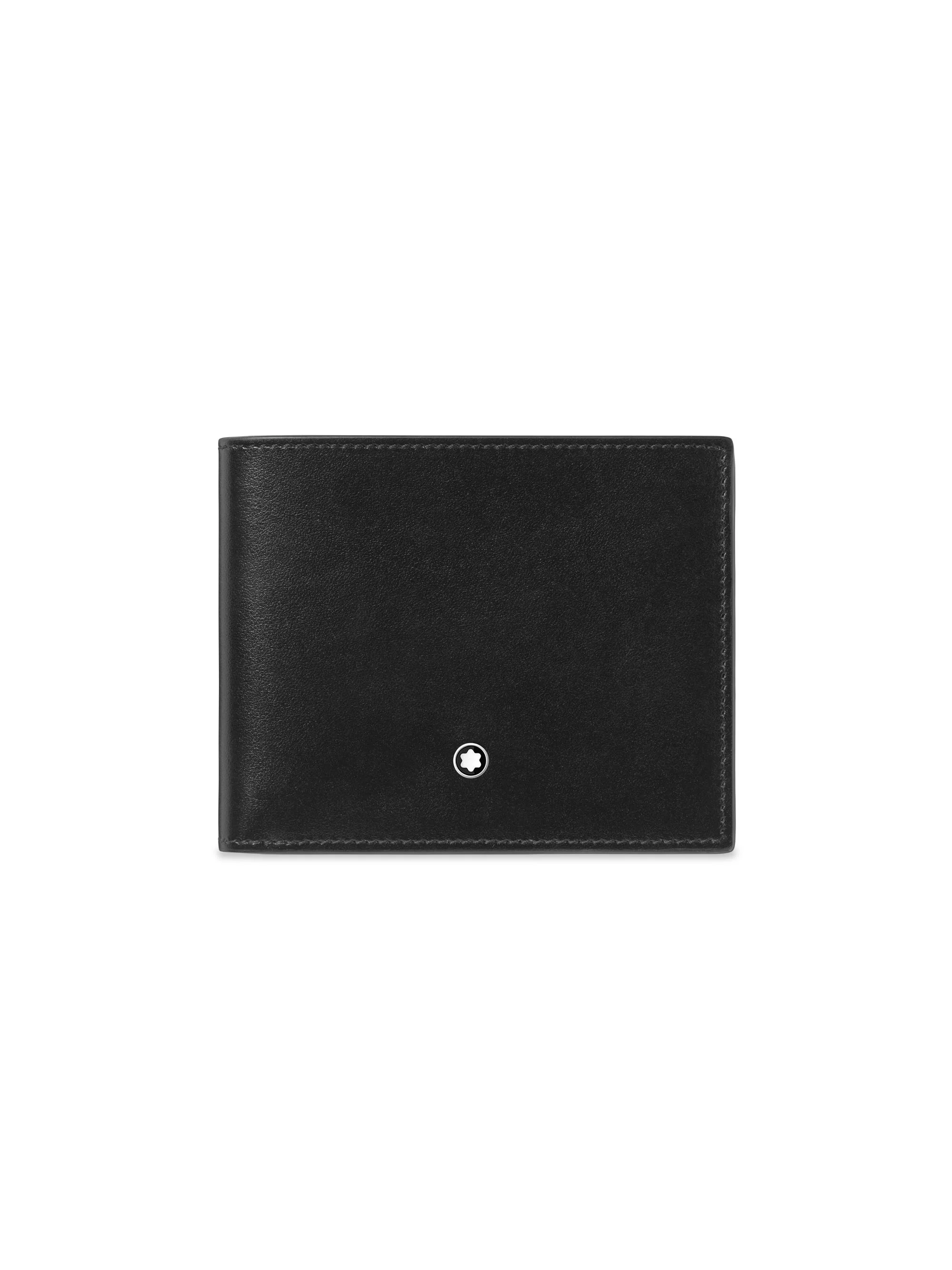 Men's Meisterstück Leather Bifold Wallet - Black - 1