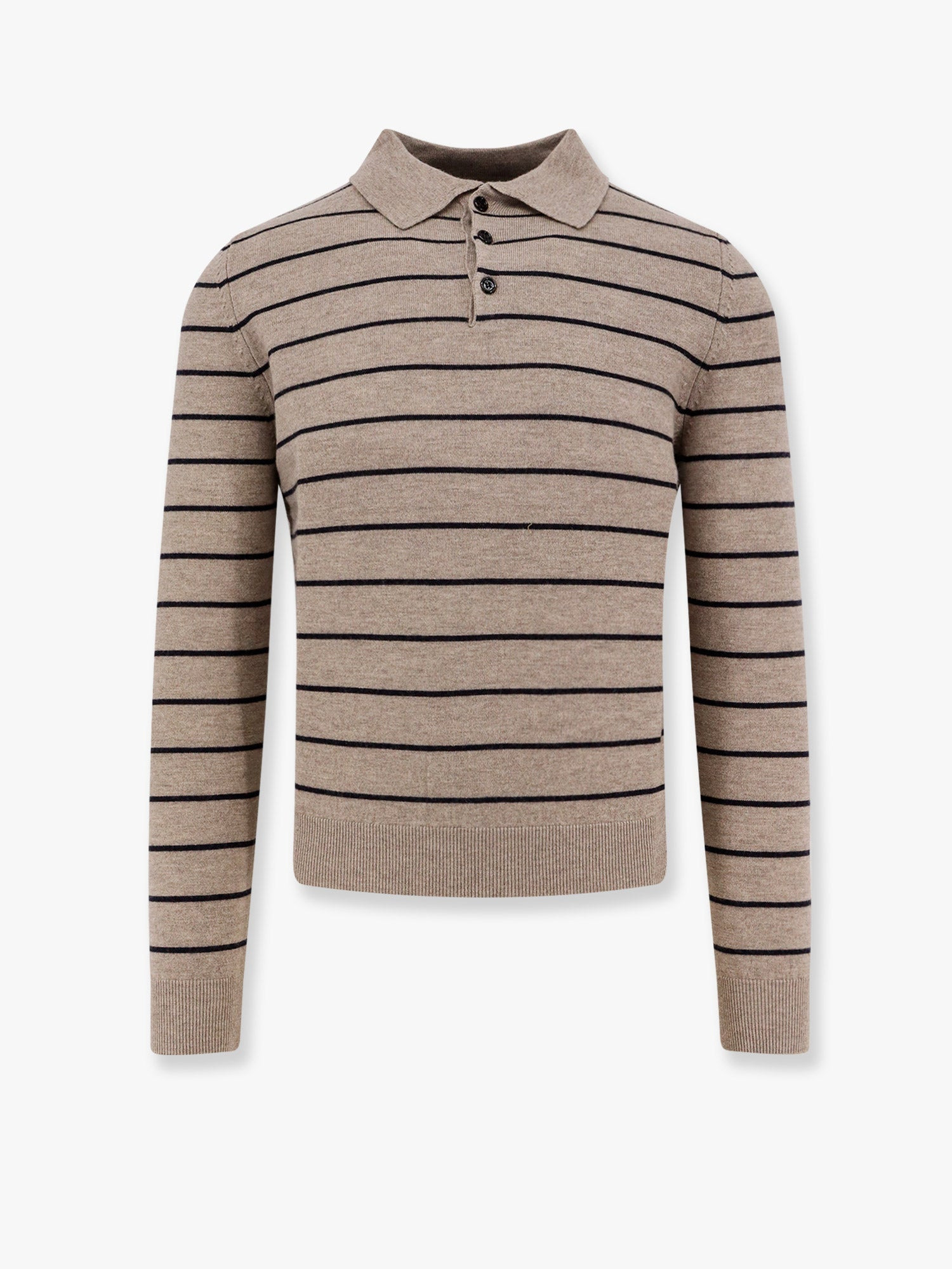 Tonywack Super Fine Merino Wool Striped Polo Shirt - 1
