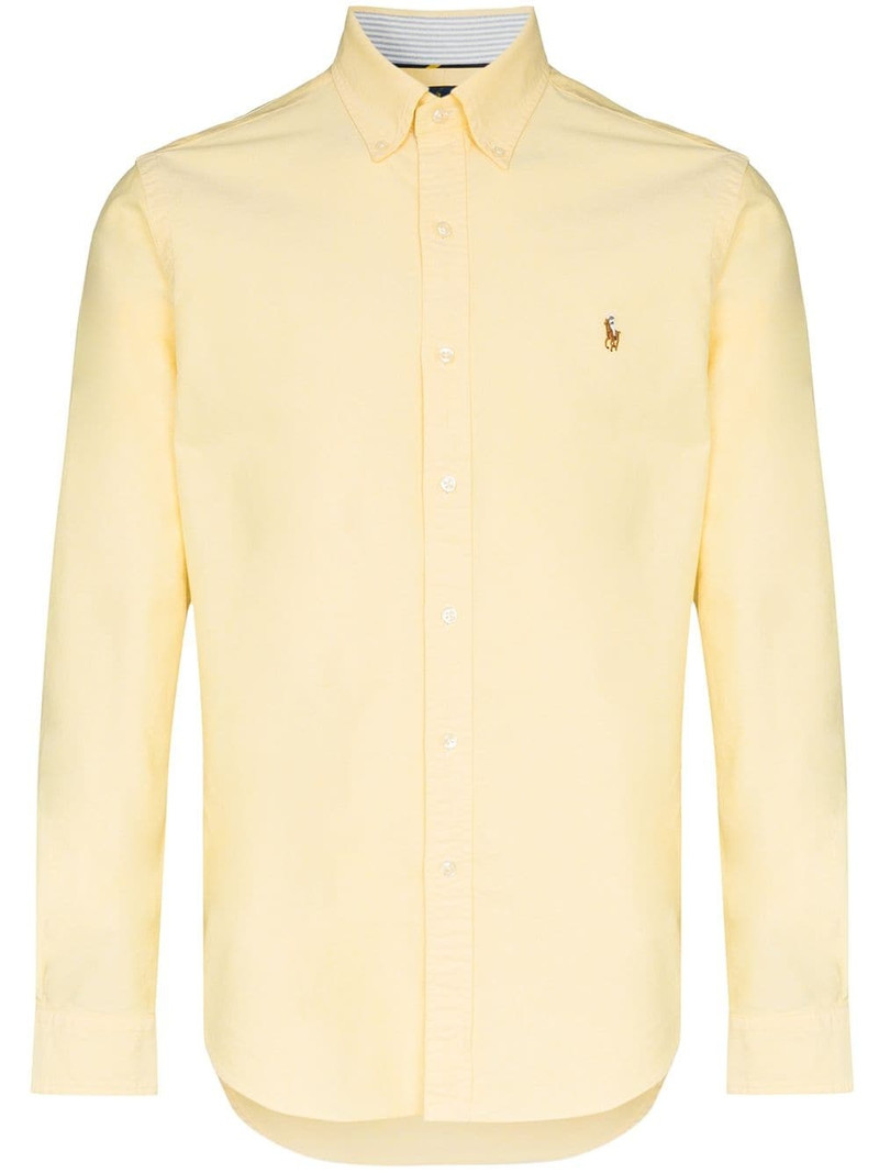 logo-embroidered button-down shirt 1