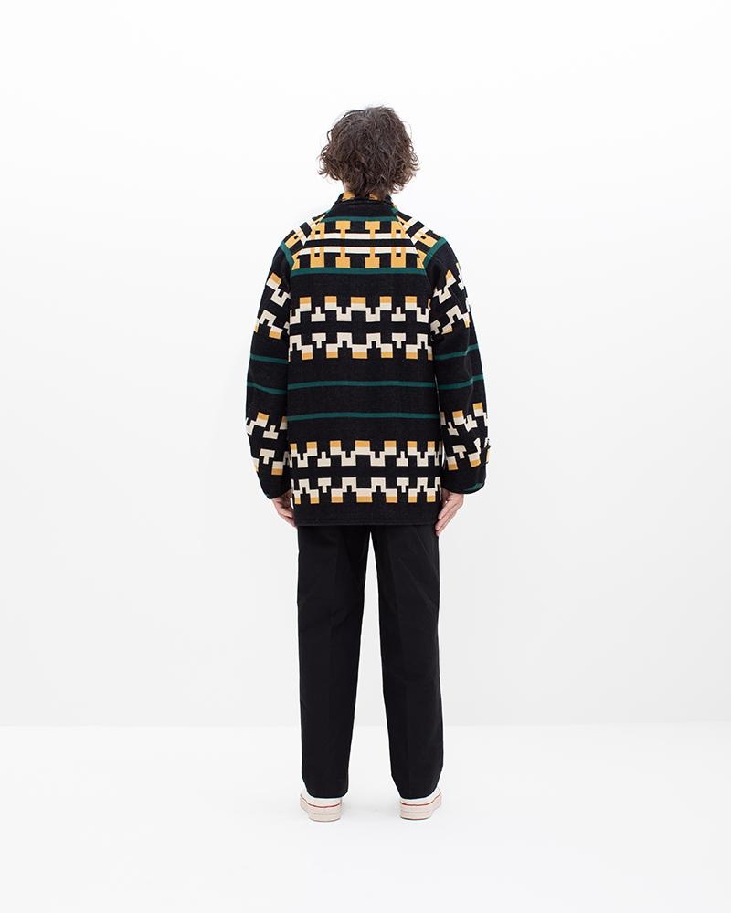 HOPILAND COAT NATIVE BLANKET BLACK - 4