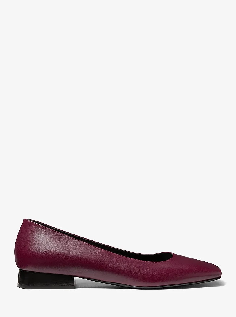 Isabella Leather Skimmer Flat - 1