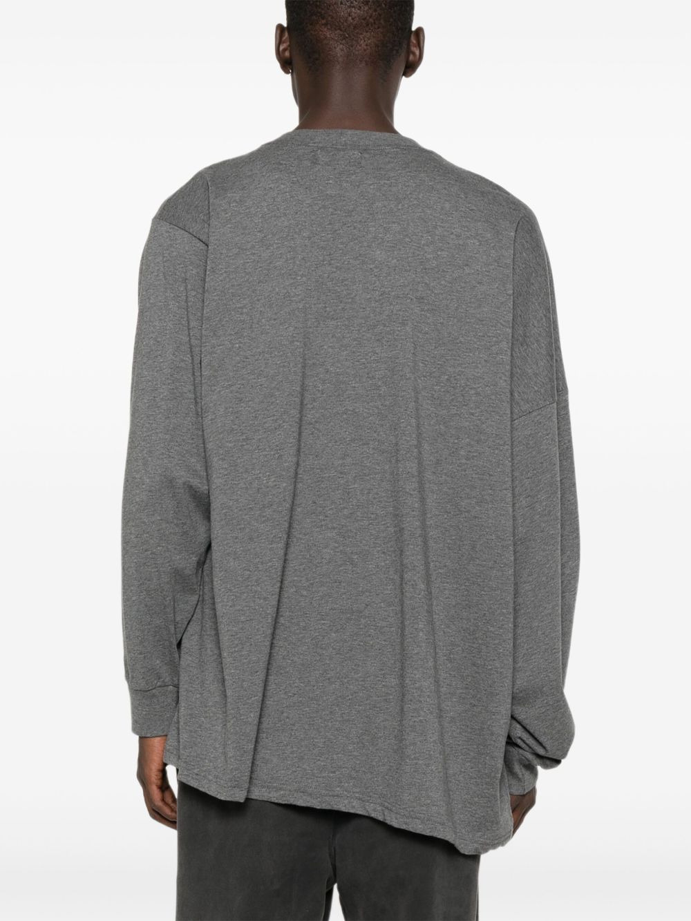 broken-heart print long-sleeved T-shirt - 4
