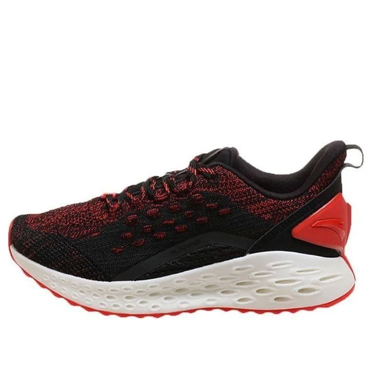 (WMNS) ANTA Running Series Sneakers 'Black with Red Mesh' 12915588-10 - 1