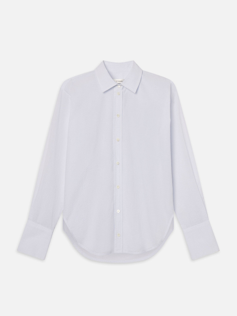 The Seersucker Classic Shirt in Light Chambray Multi - 1
