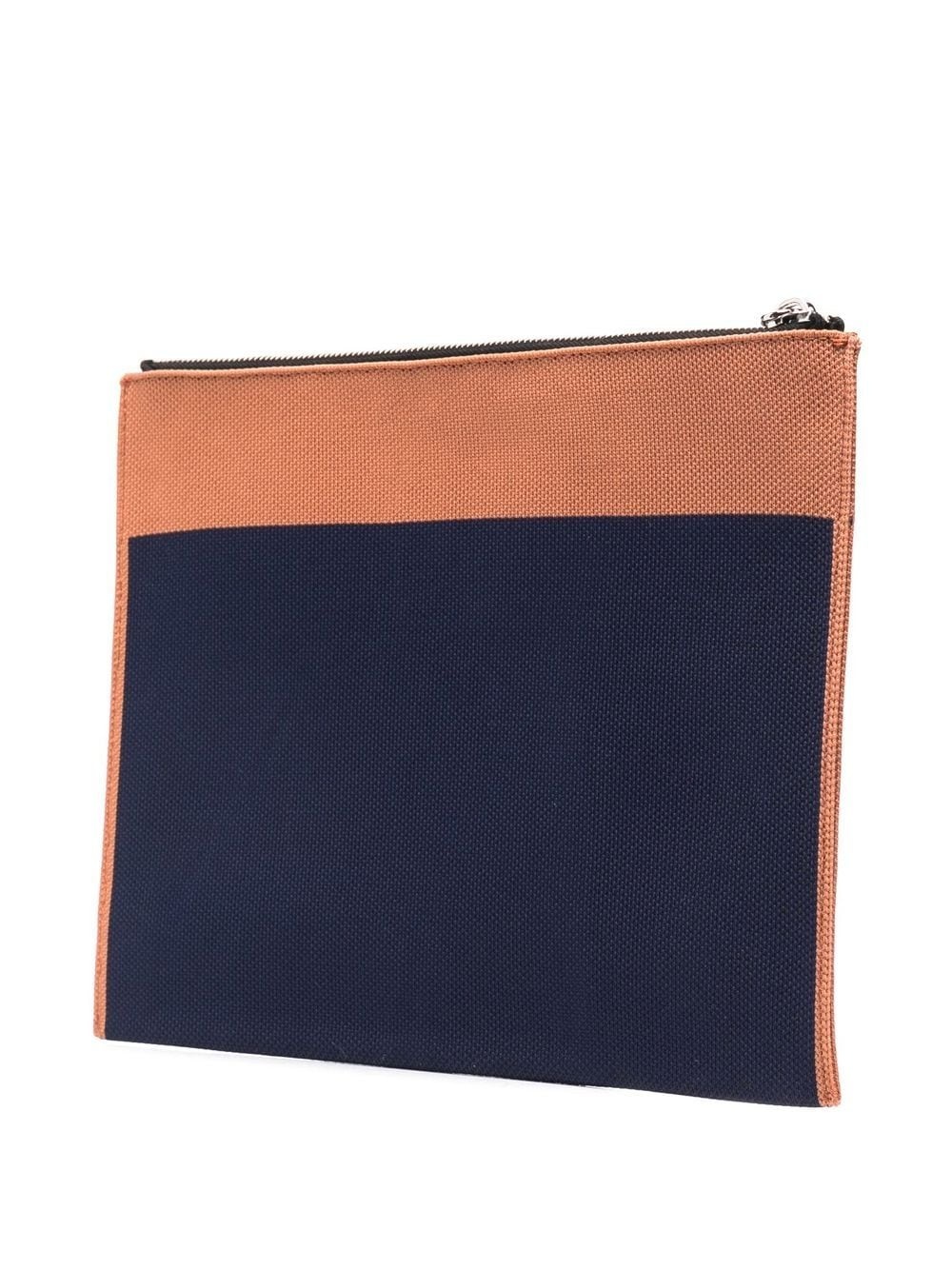 logo print clutch bag - 3
