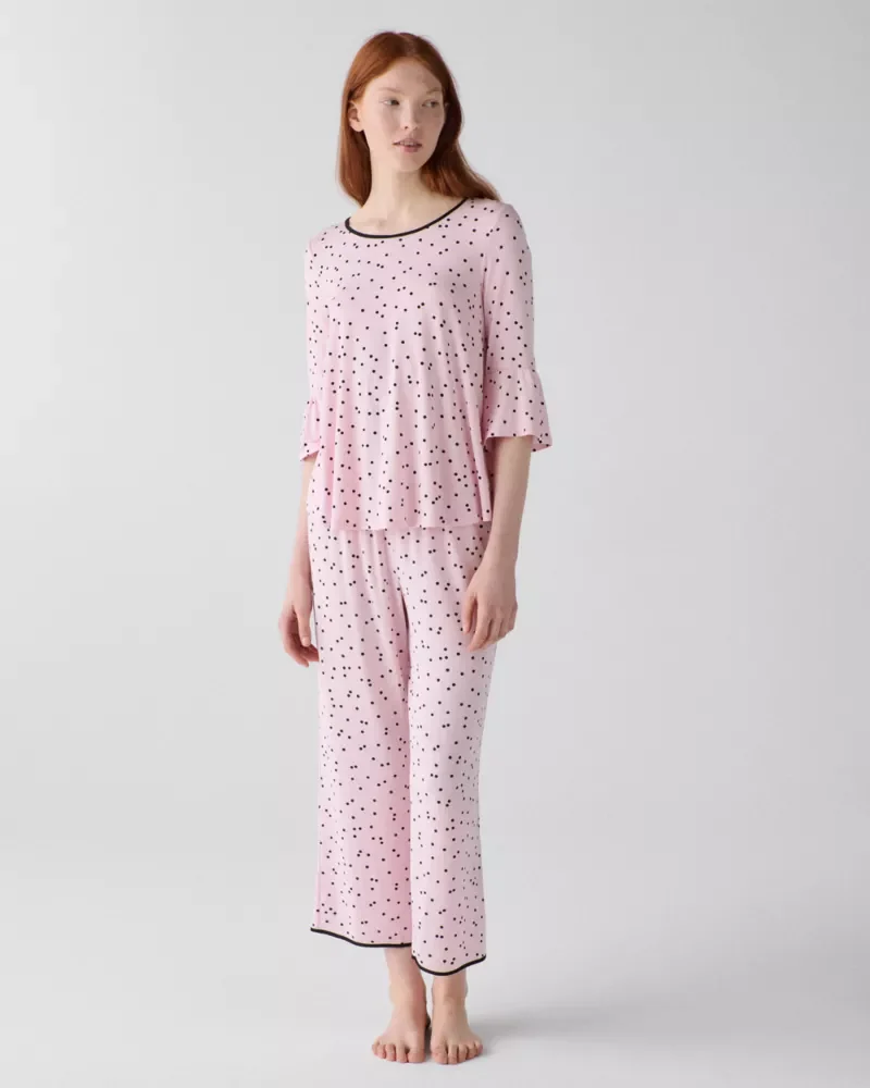 Pink Dot Long Pj Set - 1