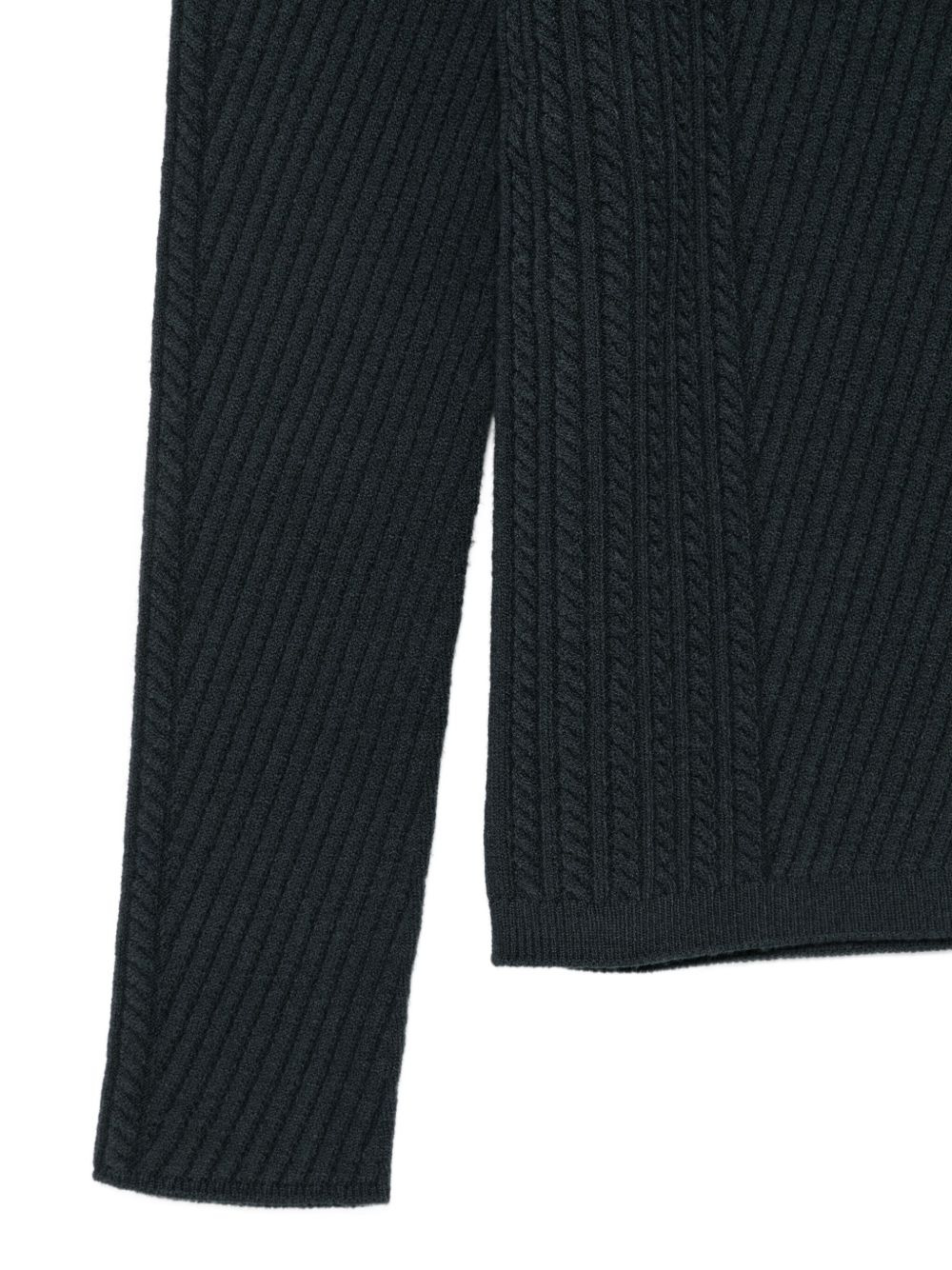 herringbone cable knit sweater - 3