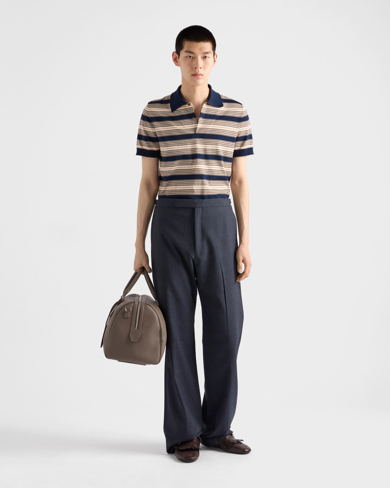 Prada Striped cotton polo shirt outlook