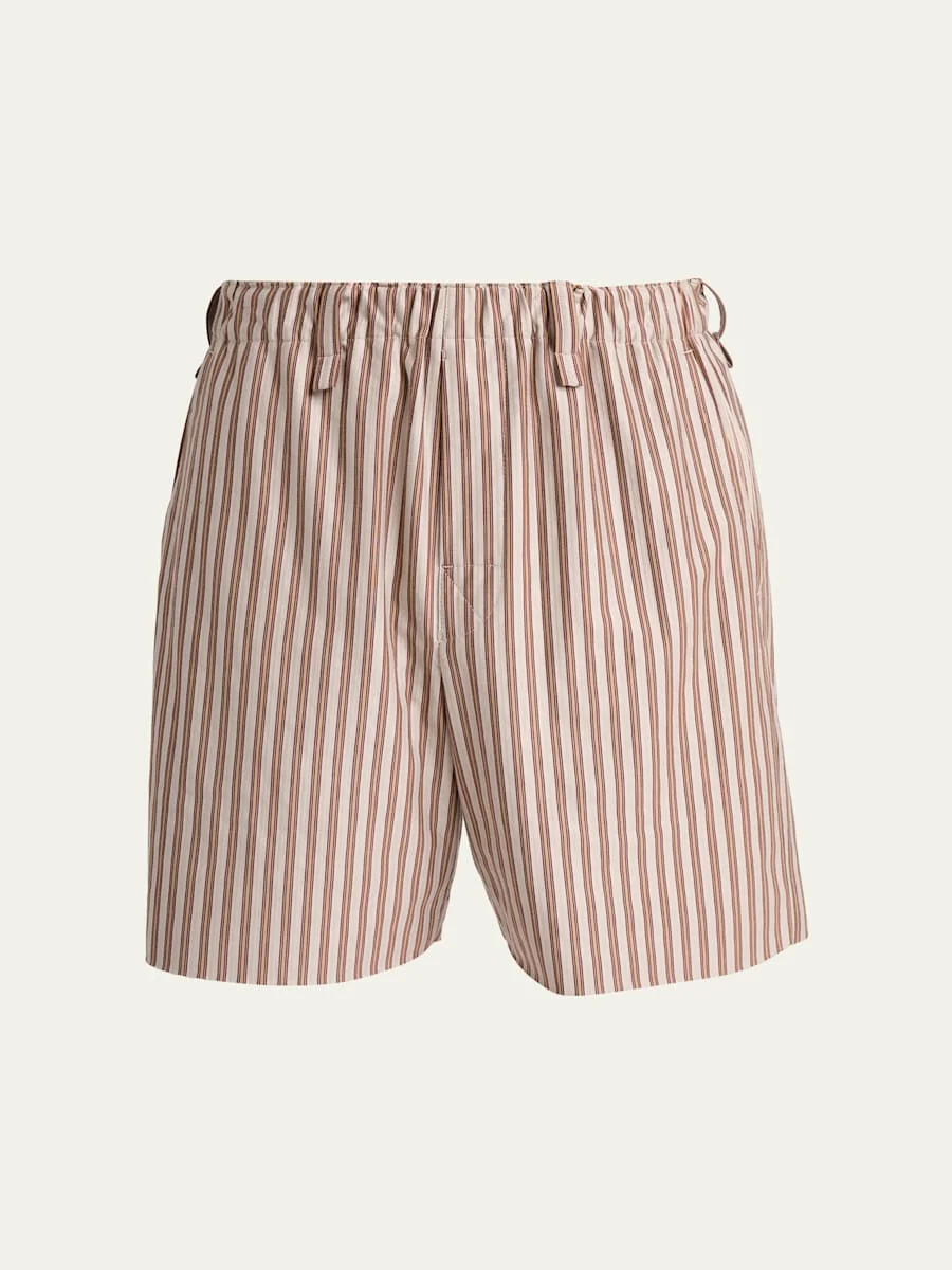 Men's Multi-Stripe Jersey Flat-Front Shorts - 1