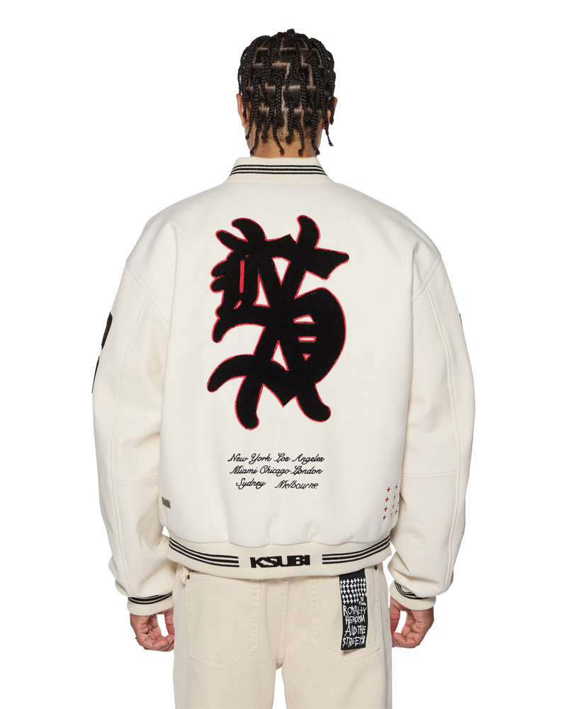PLAYOFF VARSITY JACKET ECRU 3