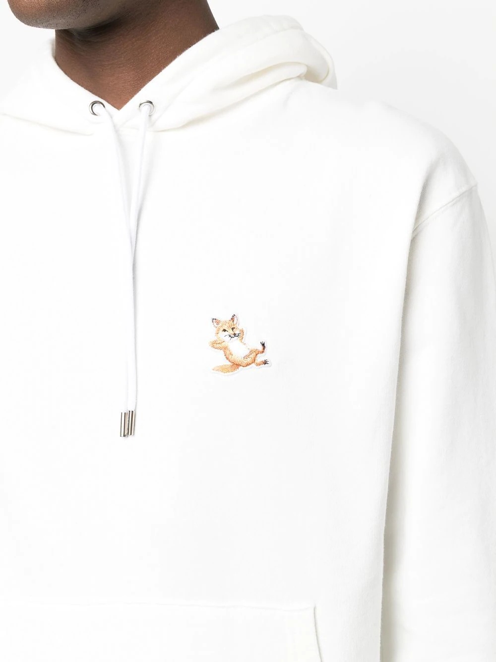 fox patch cotton hoodie - 5