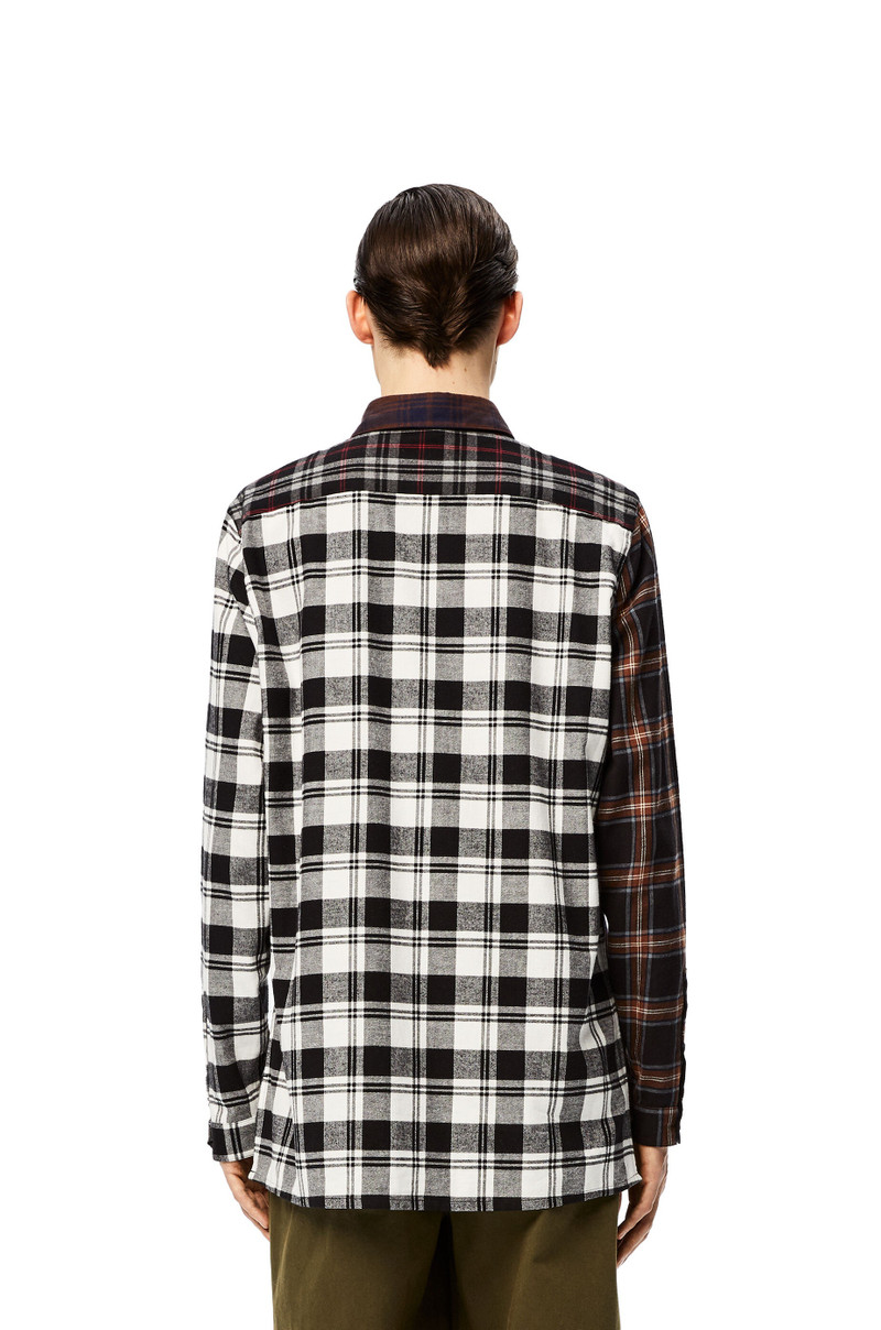 Patchwork oversize shirt in check cotton 4