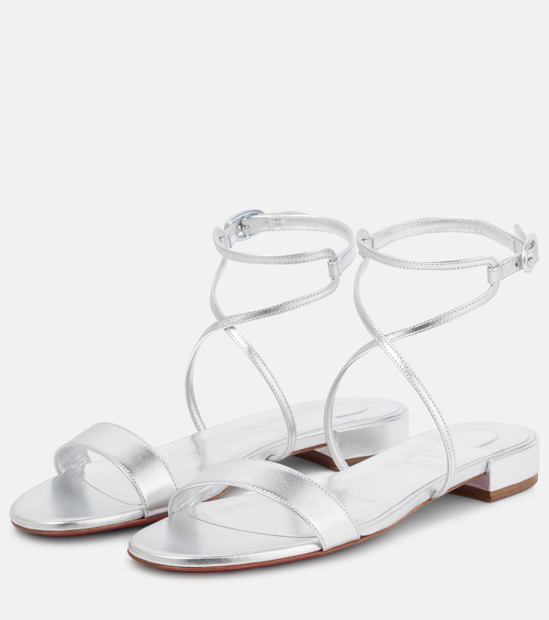 Miss Choca metallic leather sandals - 5