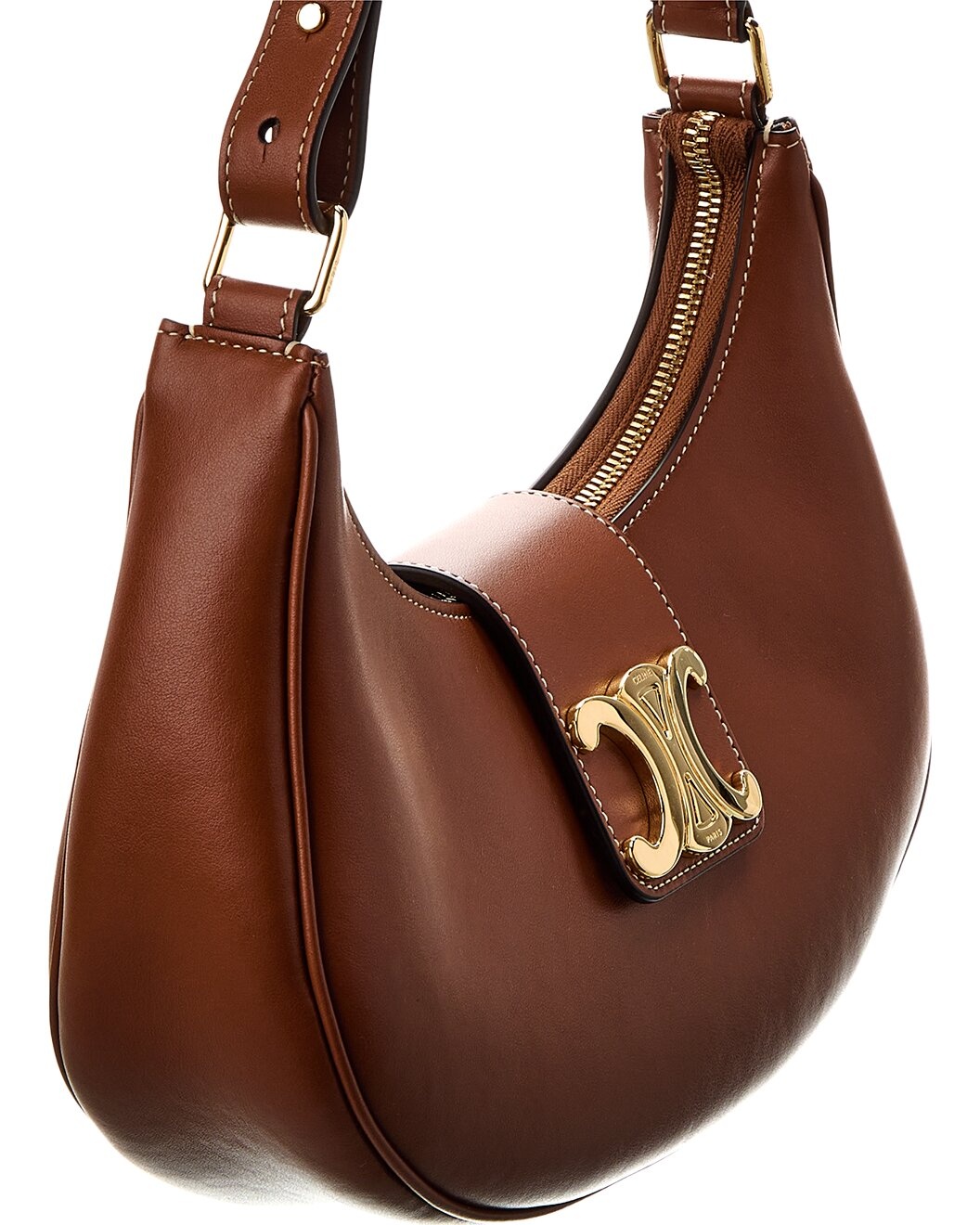 CELINE Ava Triomphe Medium Leather Shoulder Bag - 3