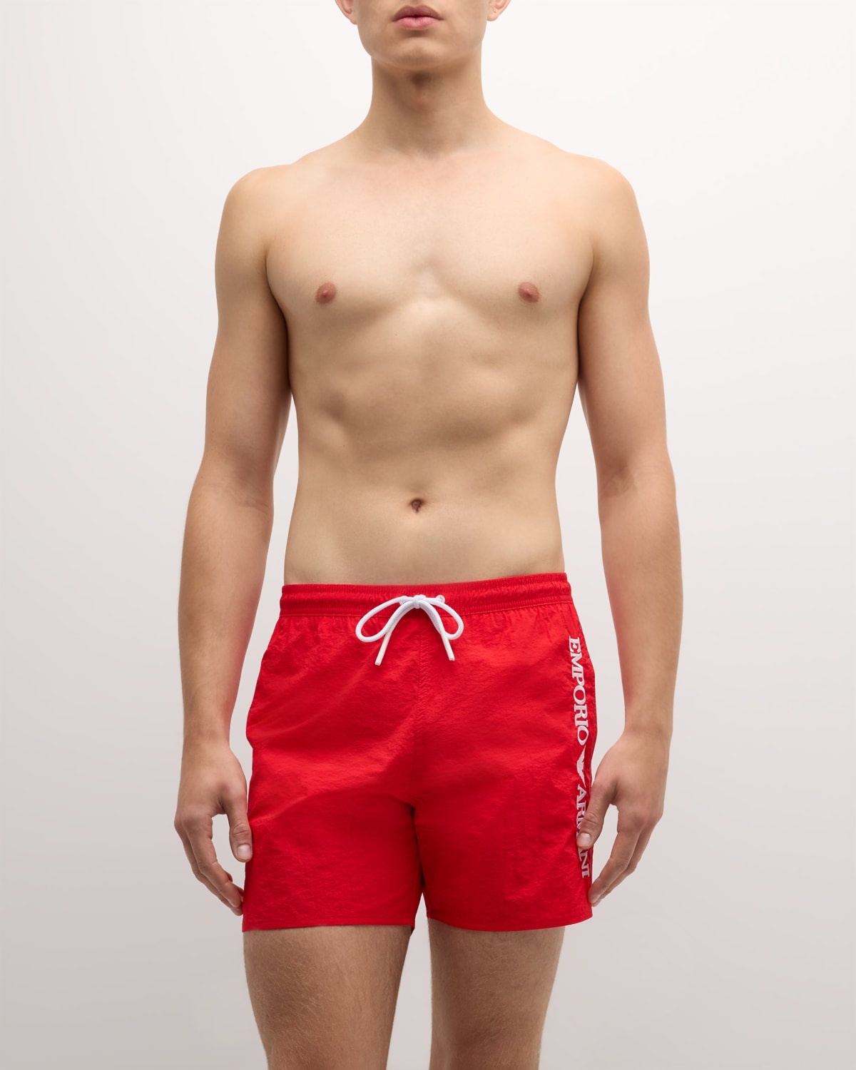 Men's Nylon Embroidered Logo Swim Trunks - 3