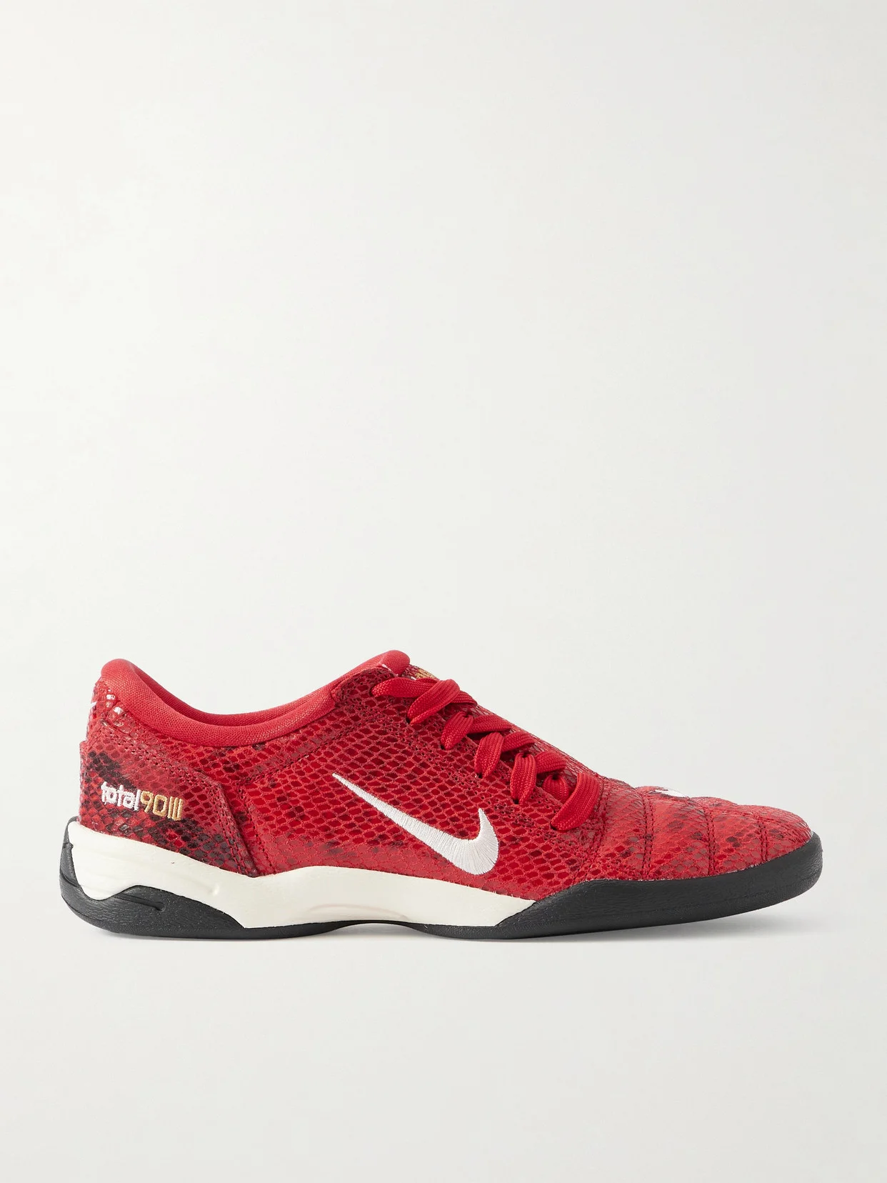 Total 90 Se Embroidered Snake-effect Leather Sneakers - 1