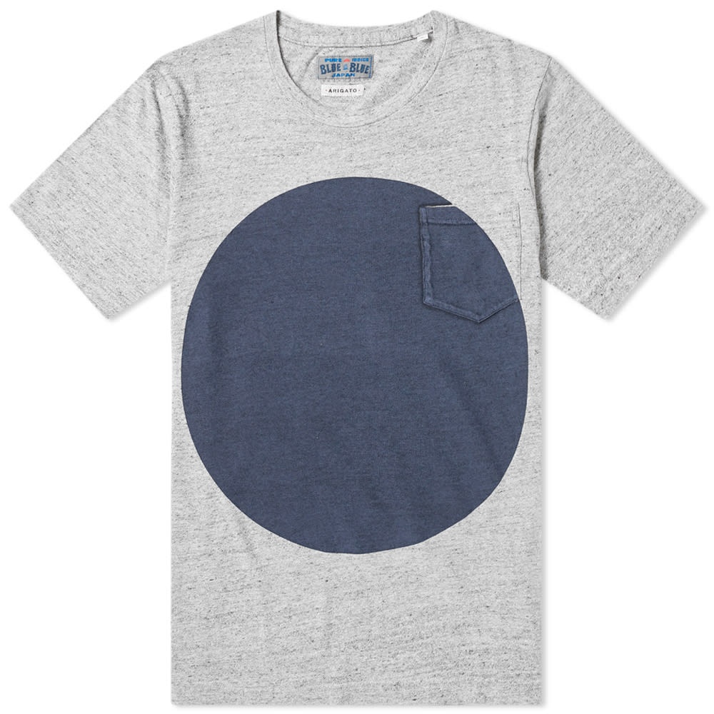 Blue Blue Japan Big Circle Slub Tee - 1